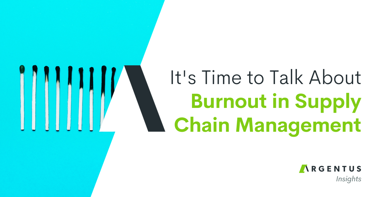 It’s Time to Talk About Burnout in Supply Chain Management