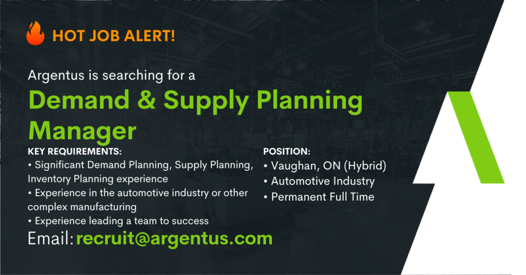 Demand & Supply Planning Manager