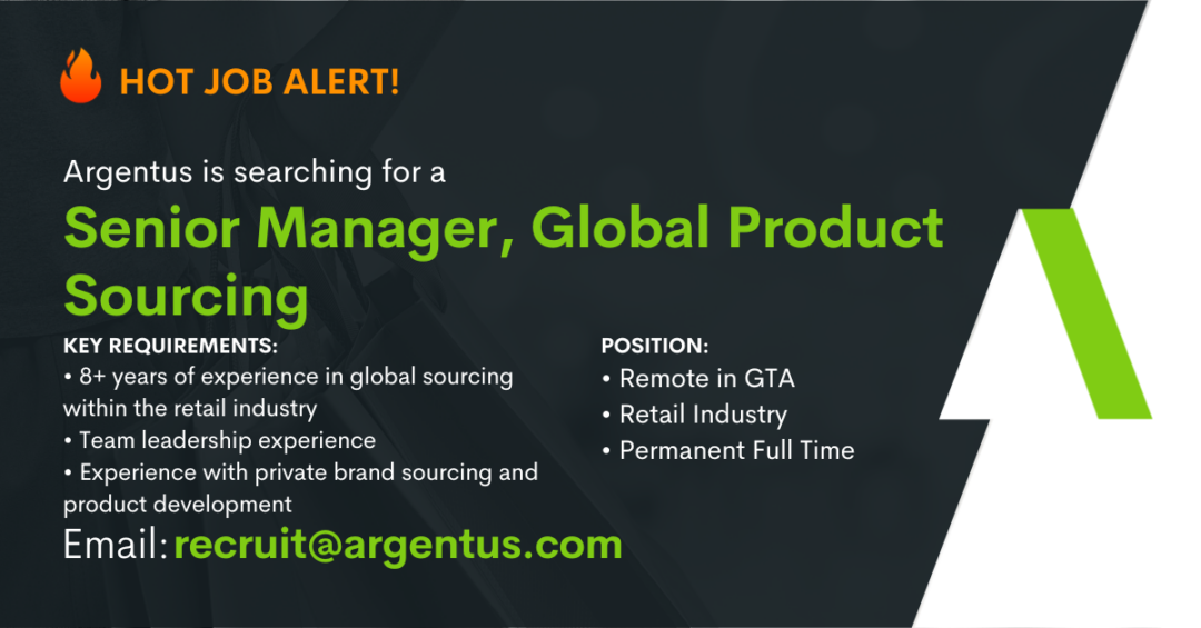 Senior Manager, Global Product Sourcing – Retail
