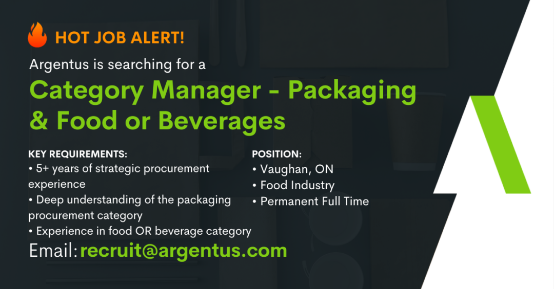 Category Manager – Packaging & Food or Beverages