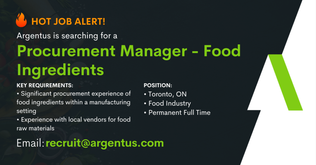 Procurement Manager – Food Ingredients