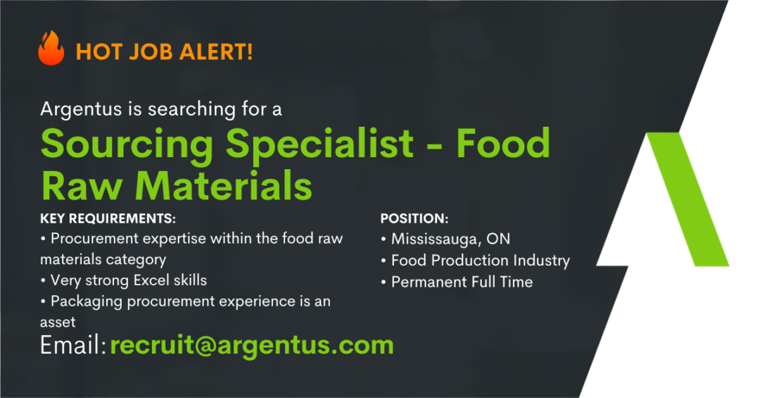 Sourcing Specialist – Food Raw Materials