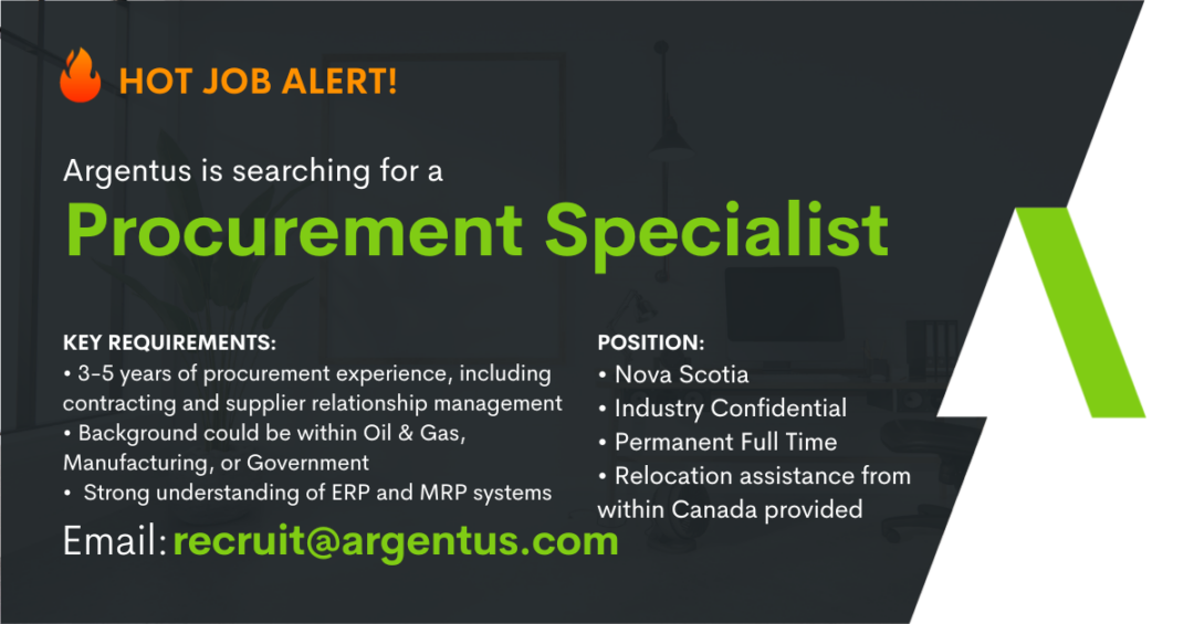 Procurement Specialist – Nova Scotia – Relocation Available