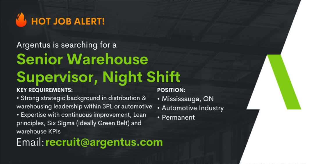 Senior Warehouse Supervisor, Night Shift