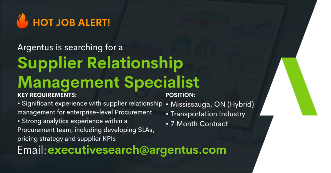 Supplier Relationship Management Specialist – Contract