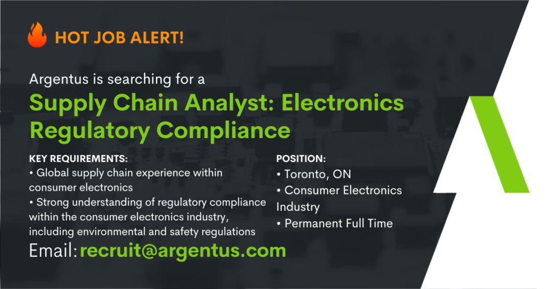 Supply Chain Analyst – Electronics Regulatory Compliance