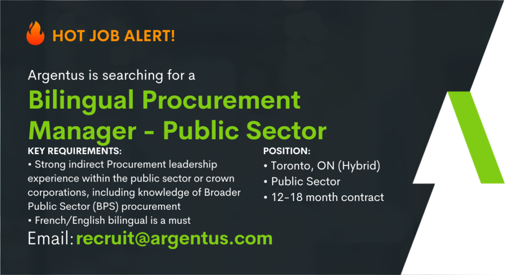 Bilingual Procurement Manager – Public Sector