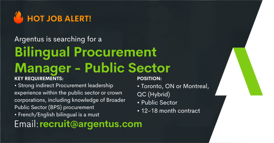 Bilingual Procurement Manager – Public Sector