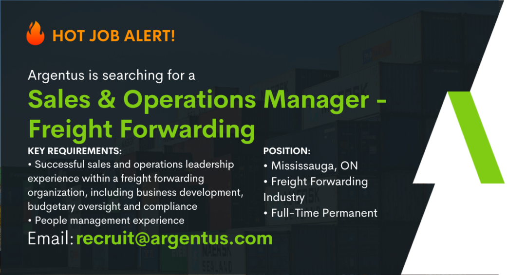 Sales & Operations Manager – Freight Forwarding