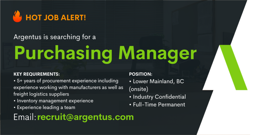 Purchasing Manager – Lower Mainland, BC