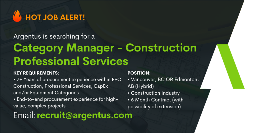 Category Manager – Construction Professional Services