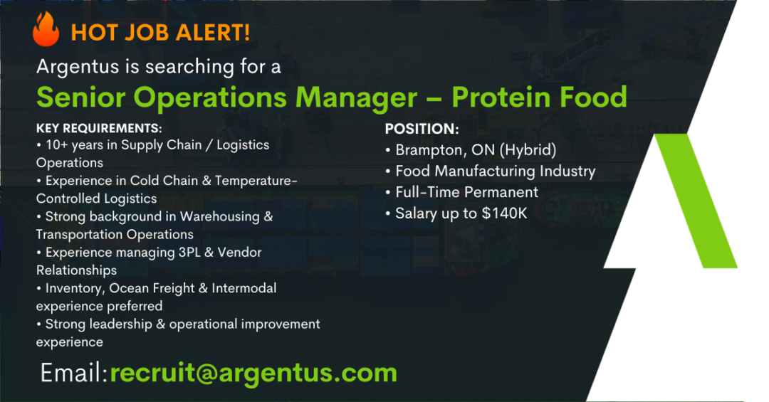 Senior Operations Manager – Protein Food